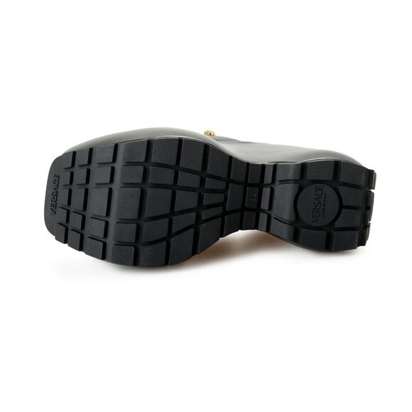 Authentic Versace Leather Platform Wedge Mules - Picture 5 of 17